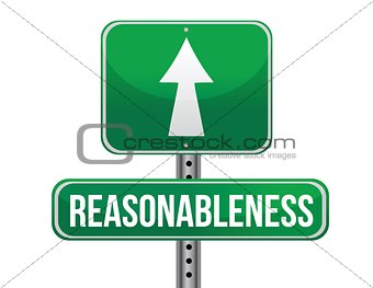 reasonableness road sign illustration design