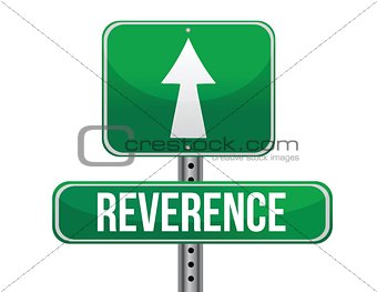 reverence road sign illustration design