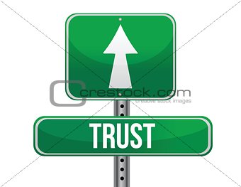 trust road sign illustration design