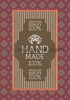 Vintage label Style with one Design Element