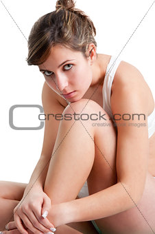 Woman Sitting on the Floor