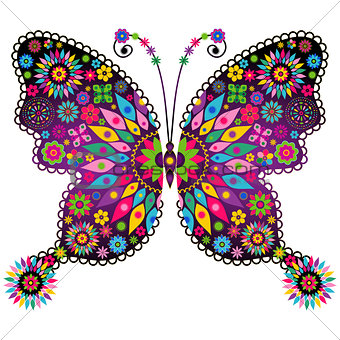 Fantasy vivid vintage butterfly