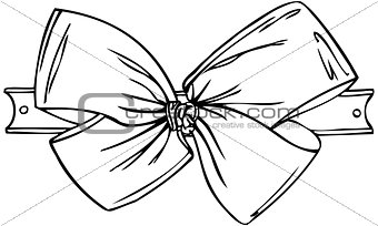 Isolated Vector Illustration of Ribbon Bow