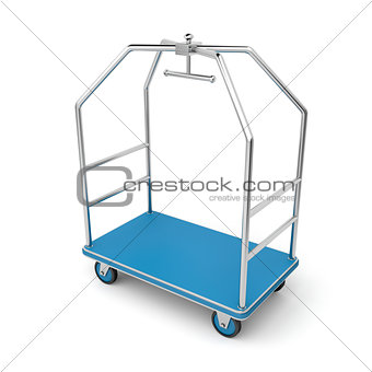 Silver luggage cart