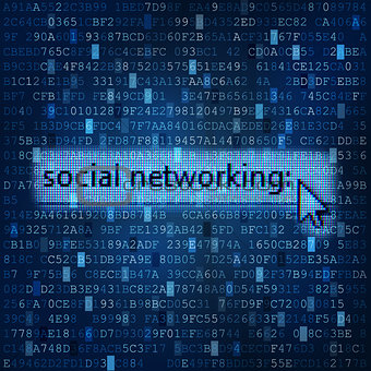 Social networking digital media background