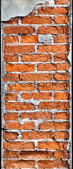 Vertical brick column requires repair