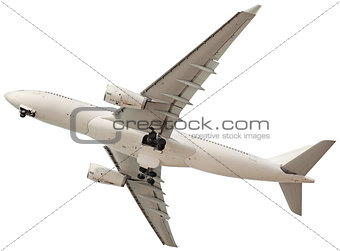 Airplane on a white background