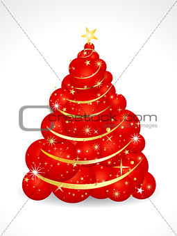 abstract christmas tree of balls