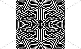 Seamless Zebra Stripes Print Pattern Vector Square