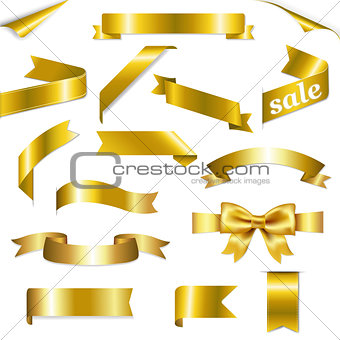 Golden Web Ribbons Set