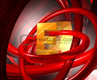 letter e in abstract space