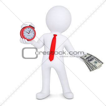 3d man changes the time on money