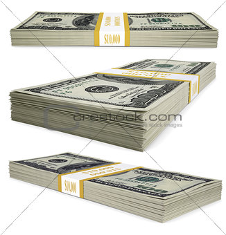 A pack of dollar bills