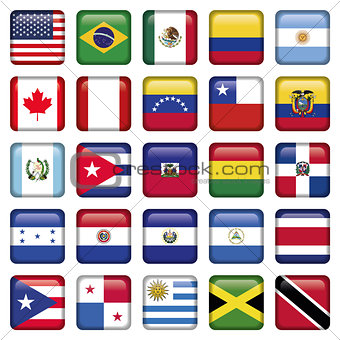 American Flags squared Icons