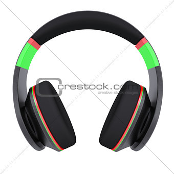 Stylish black headphones