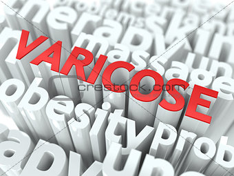 Varicose. The Wordcloud Medical Concept.