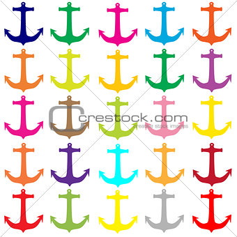 Colorful anchors pattern