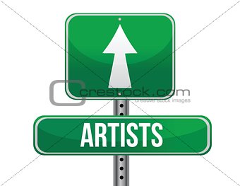 artist road sign illustration design