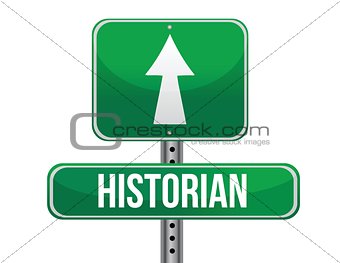 historian road sign illustration design