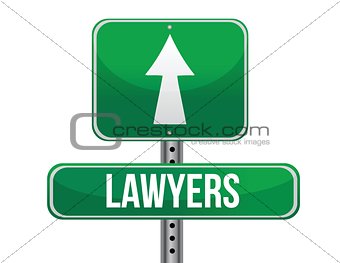 lawyers road sign illustration design