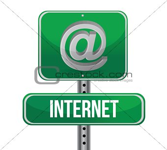 internet road sign illustration