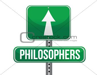 philosophers road sign illustration design