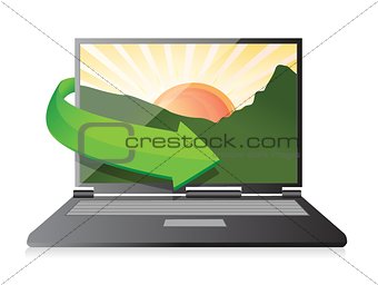 Laptop illustration design isolated