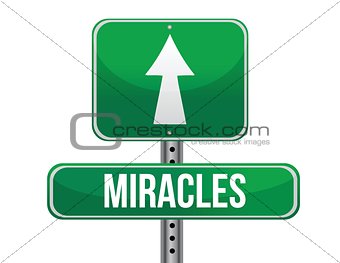 miracles road sign illustration design