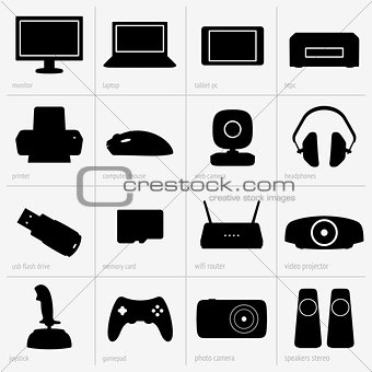 Computer equipment icons