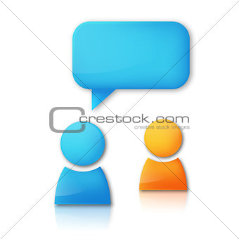 Vector background with speaking people