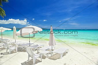 Relax area on beach