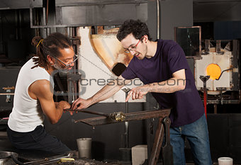 Two Glass Artisans at Work