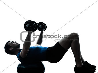 man exercising bosu weight training workout fitness posture