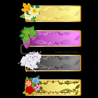 Decorative frame with flowers-1