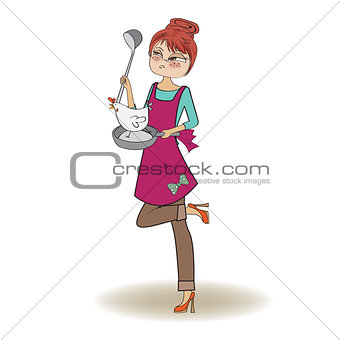 woman cooking