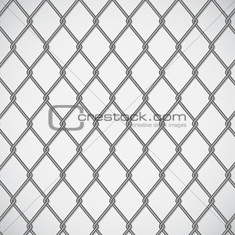 Wire fence on white background