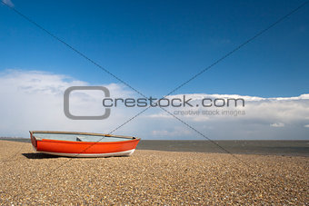 Fishing Boat on Dunwich Beach, Suffolk, England