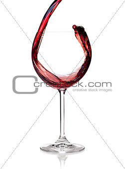 Wine collection - Red wine is poured into a glass