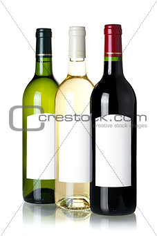 Three wine bottles