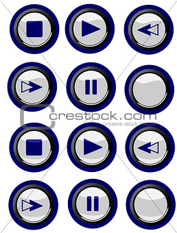 blue-themed buttons