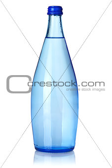 Glass bottle of soda water