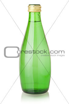 Soda water in glass bottle