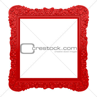 Red ornate frame