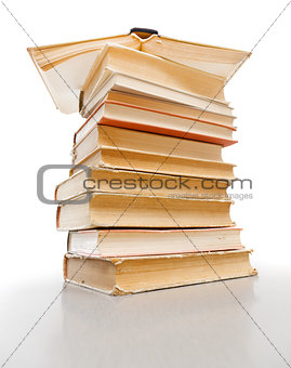 Stacked books