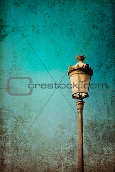 retro style antique lampstand 