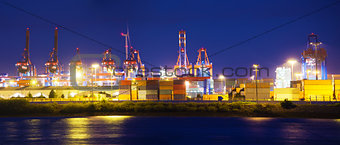 Illuminated Container Terminal