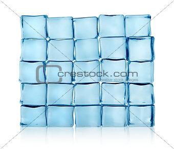 Figures from ice cubes isolated