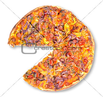 Pepperoni pizza isolated