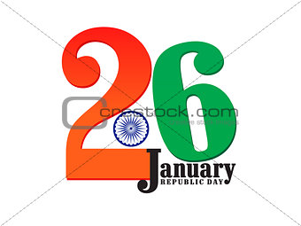abstract republic day text