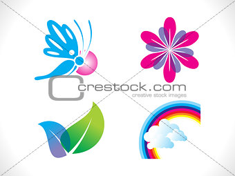 abstract spring icon template